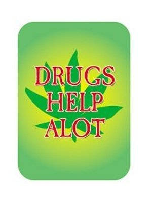 Drugs Help A Lot Sticker - Buy Online at Grindstore.com