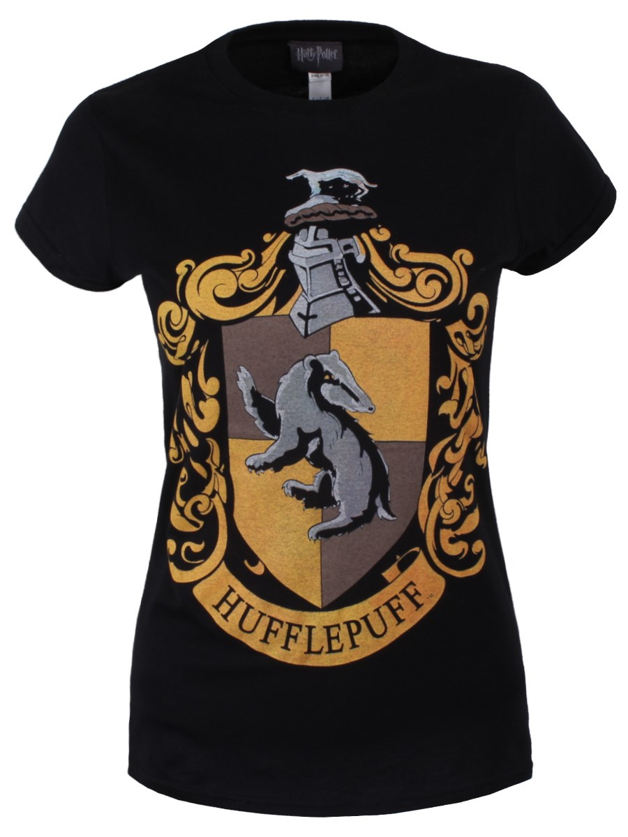 Harry Potter Hufflepuff Ladies Black T-Shirt - Buy Online at Grindstore.com