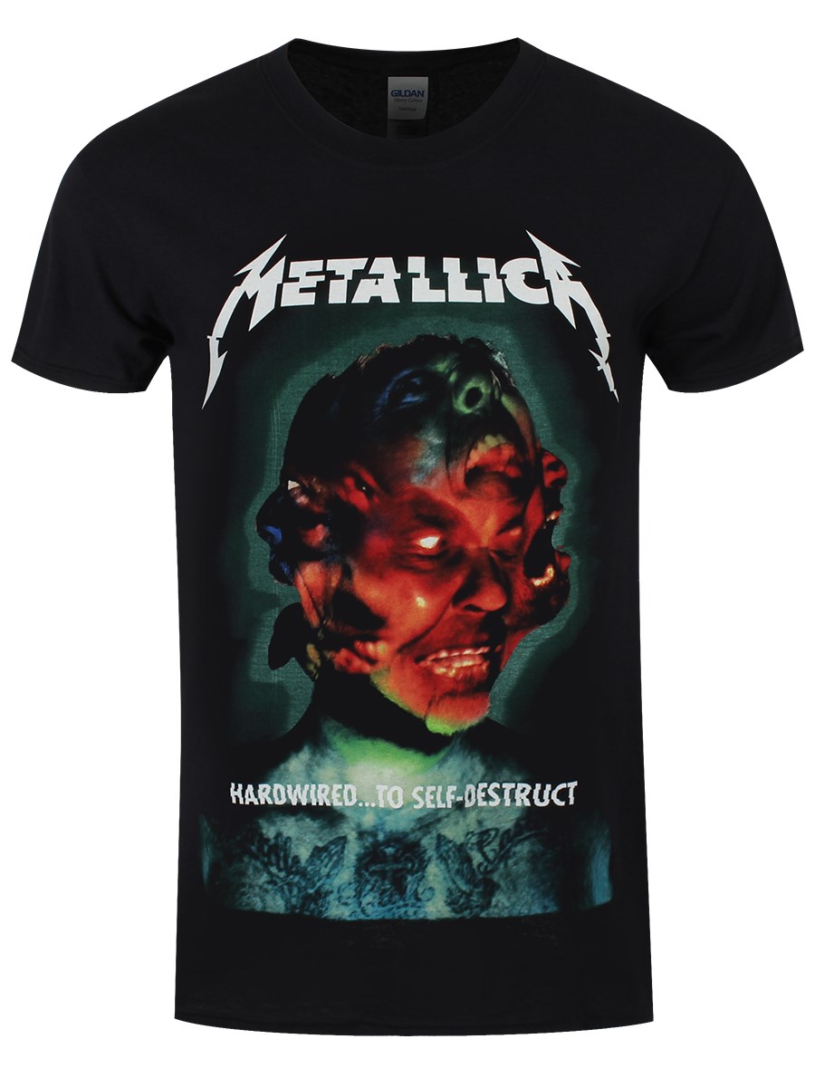 Metallica Hardwired Album Men&#39;s Black T-Shirt - Buy Online at 0