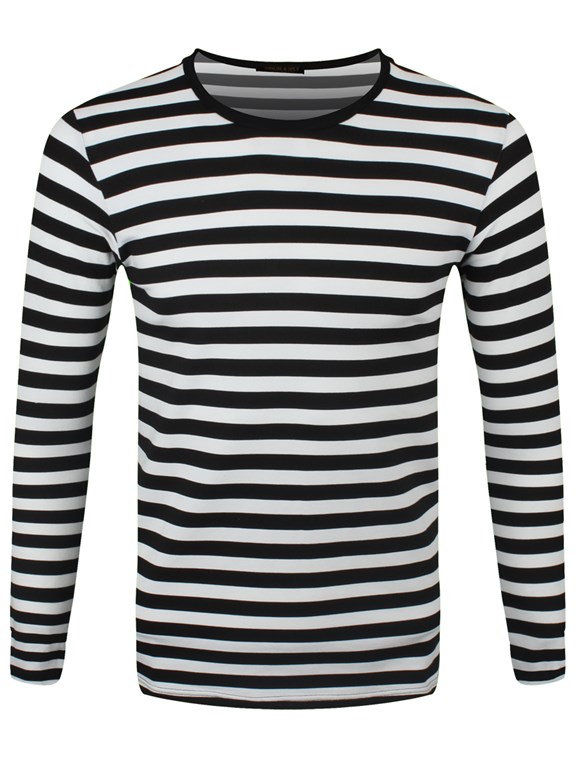 New Striped Black and White Long Sleeved T-Shirt | eBay