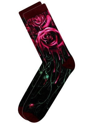 Spiral Blood Rose Unisex Printed Socks