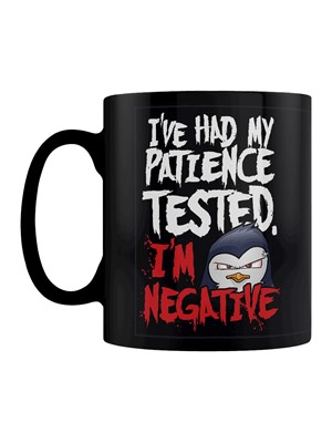Psycho Penguin Patience Black Mug
