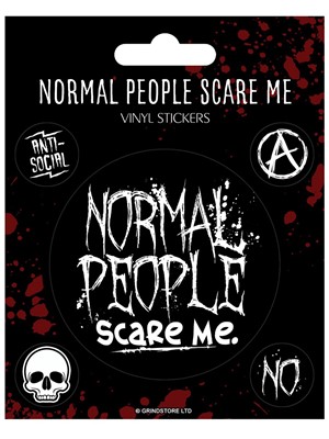 Normal People Scare Me Vinyl Sticker Set