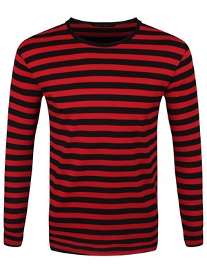Run and Fly Striped Red and Black Long Sleeved T-Shirt