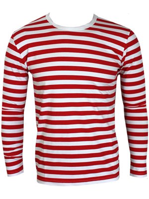 Striped Red and White Long Sleeved T-Shirt - Buy Online at Grindstore.com