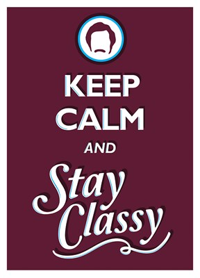 Keep Calm & Stay Classy, Inspired by Anchorman - Buy Online at ...