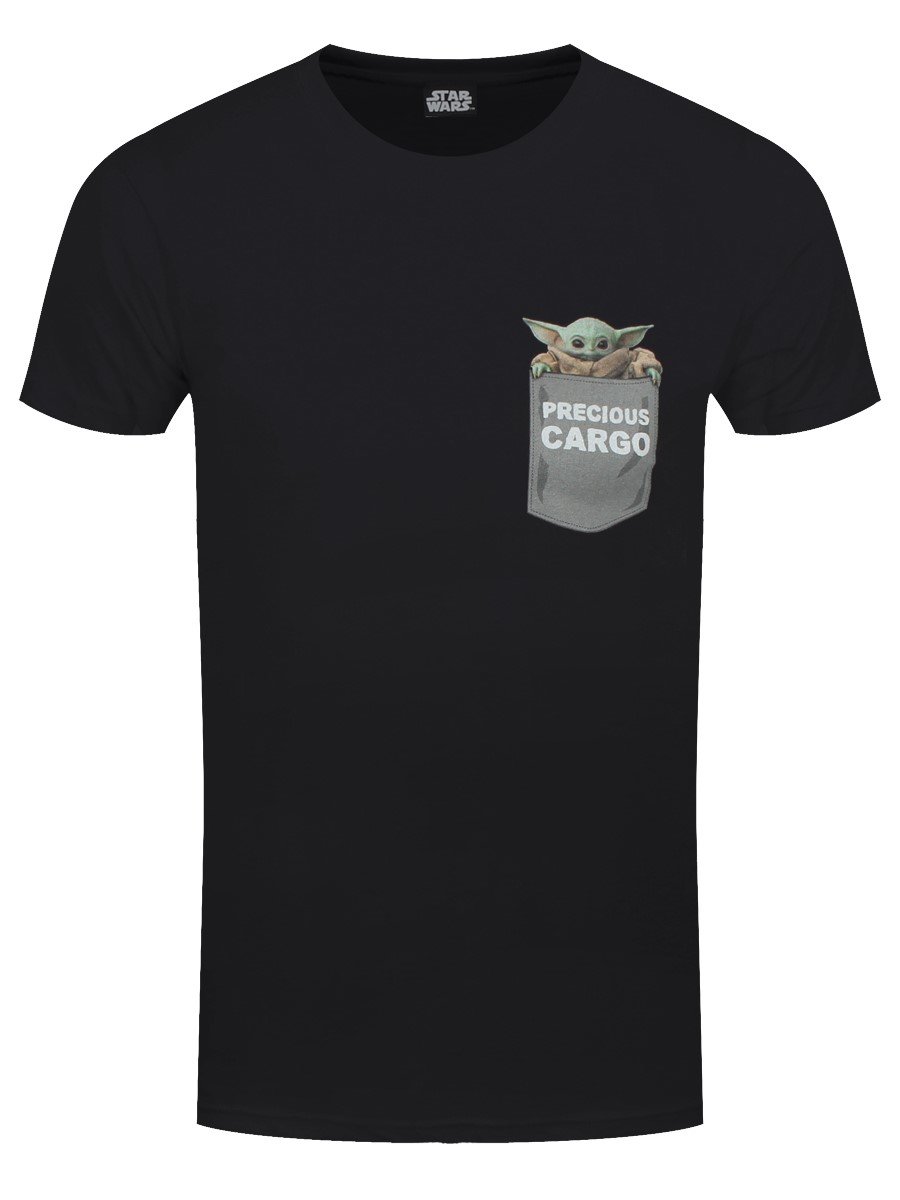 Men's The Mandalorian Precious Cargo Pocket Black T-Shirt 