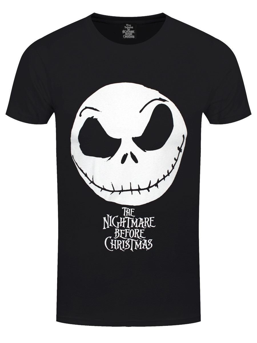The Nightmare Before Christmas Herren T-Shirt Jack Face & Logo schwarz 