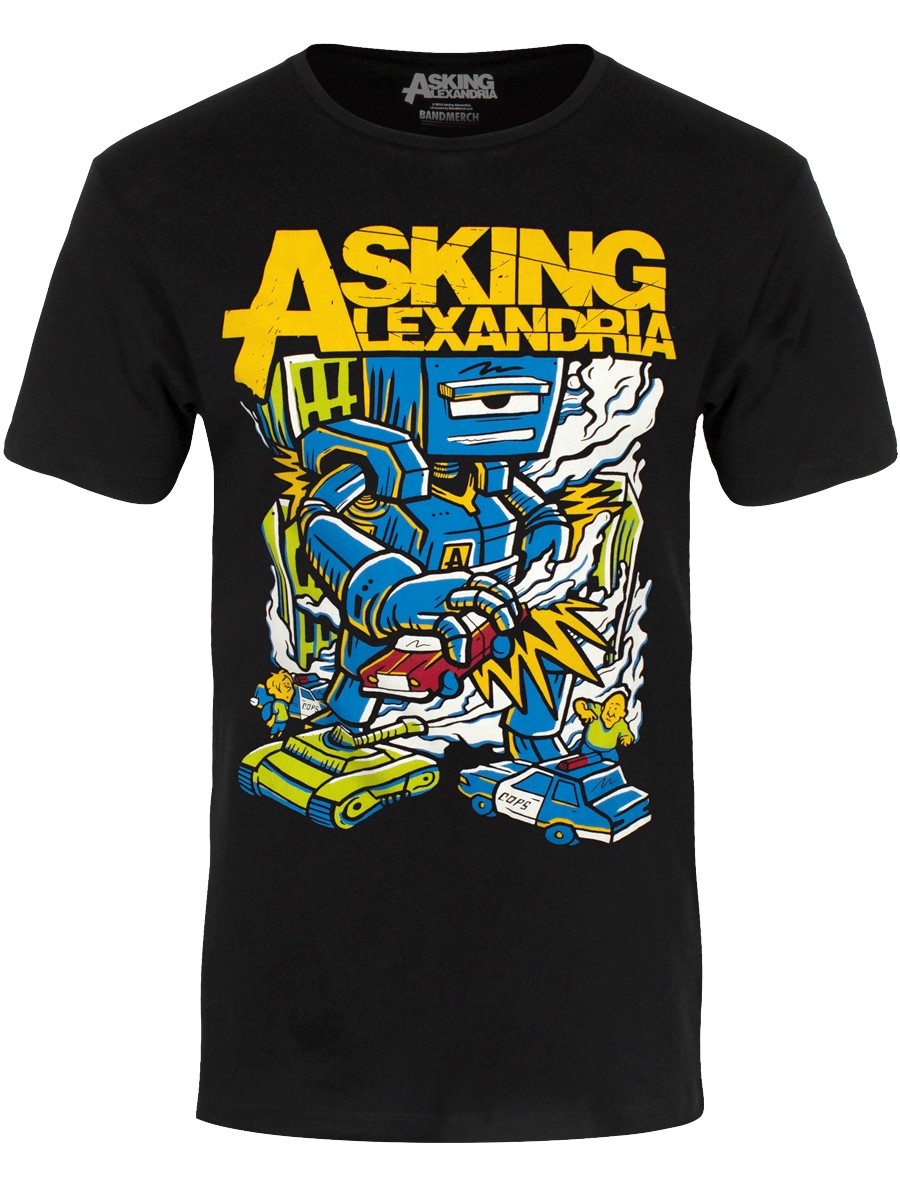 principio Impotencia Skalk Asking Alexandria Killer Robot Men's Black T-Shirt - Buy Online at  Grindstore.com