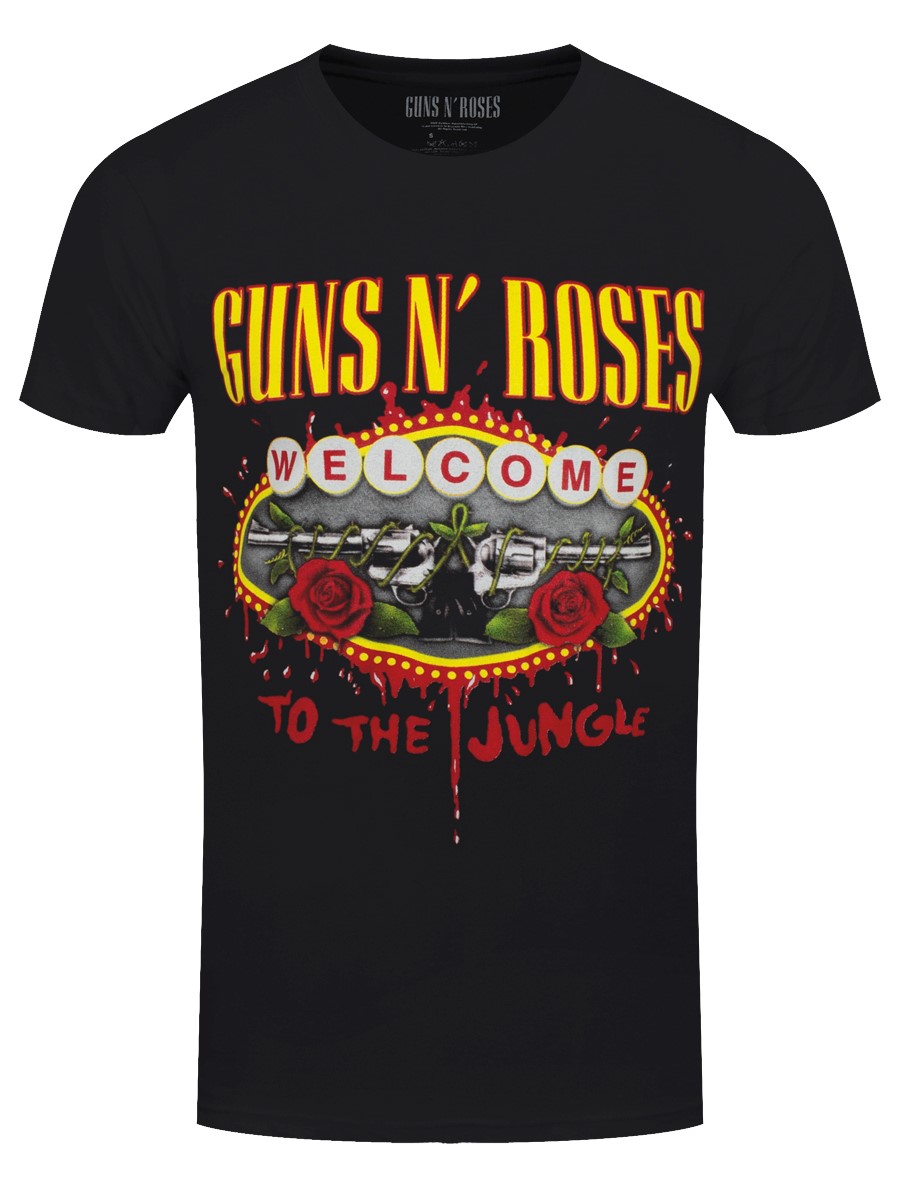 Guns N Roses Welcome To The Jungle Men's Black T-Shirt ...