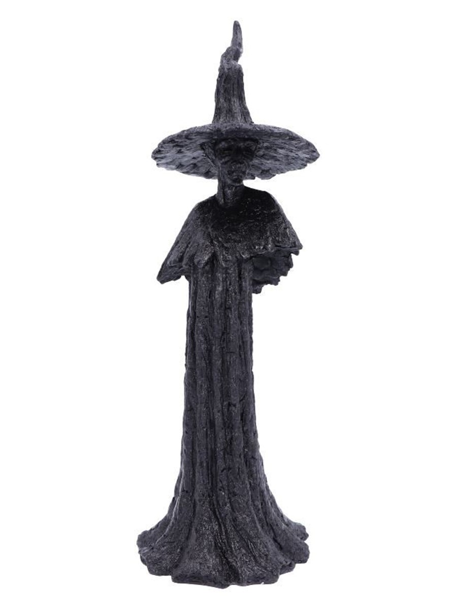 Nemesis Ornament Talyse Black Glittered Forest Witch 18x35x13cm 