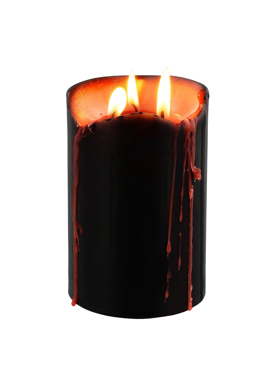 Vampire Tears Multi-Wick Pillar Candle Black 7x15x7cm