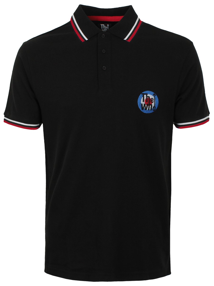 The Who T-shirt Target Logo Polo Shirt Men's Black