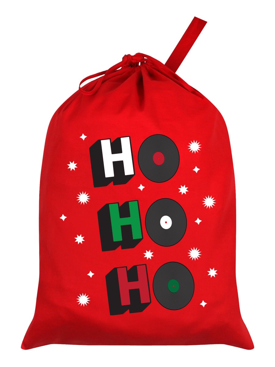 Ho Ho Ho Vinyl Red Santa Sack