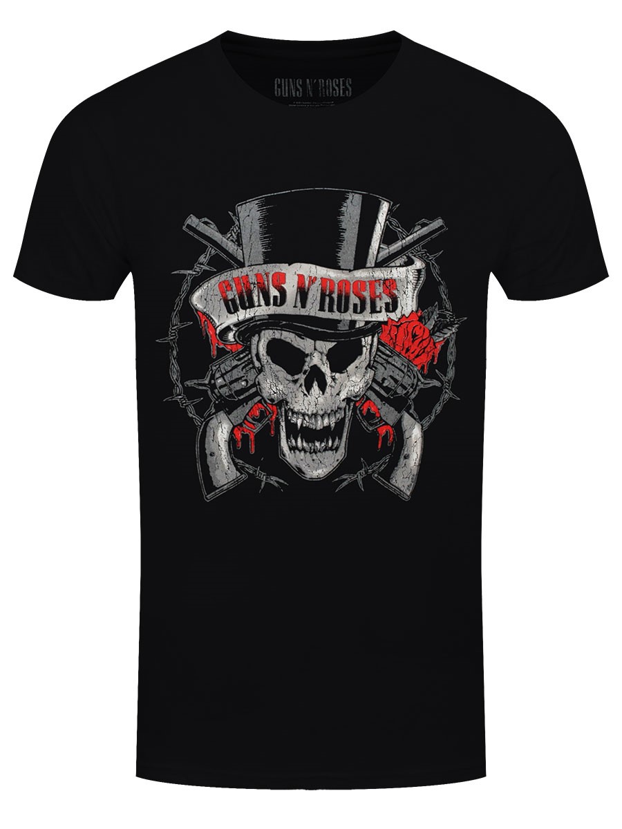 Guns N' Roses Distressed Skull Pullover Black ROCKOFF