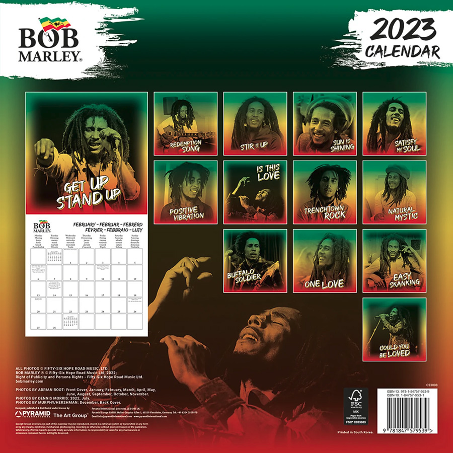 Bob Marley 2023 Square Calendar Buy Online at