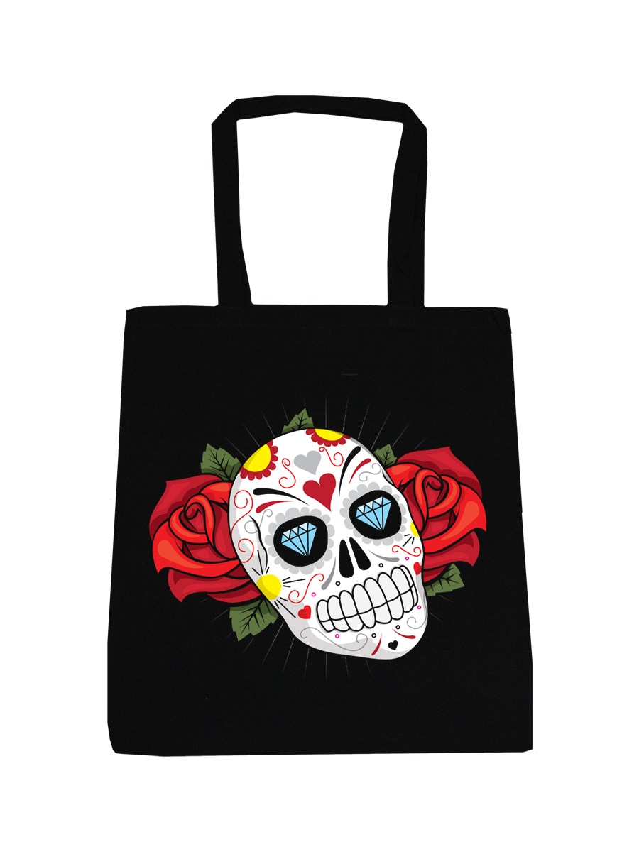 Sugar Skull Black Tote Bag - Buy Online at Grindstore.com