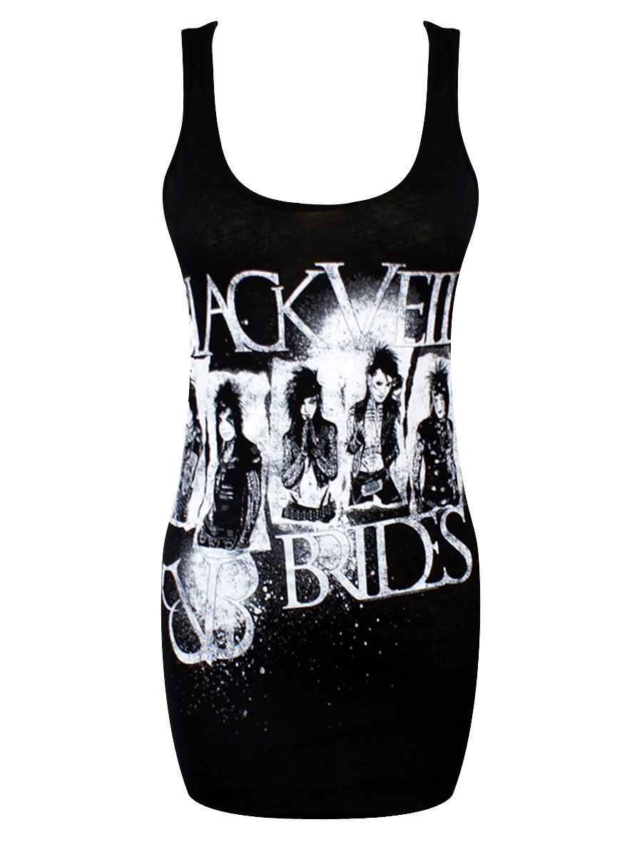 Black Veil Brides Stripe Ladies Sheer Vest Top - Offical Band Merch ...