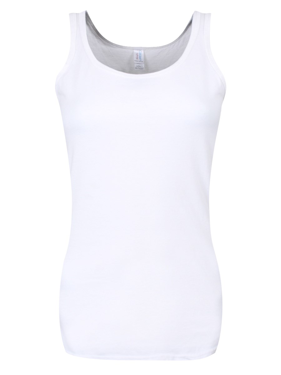 White Ladies Vest Top - Buy Online at Grindstore.com