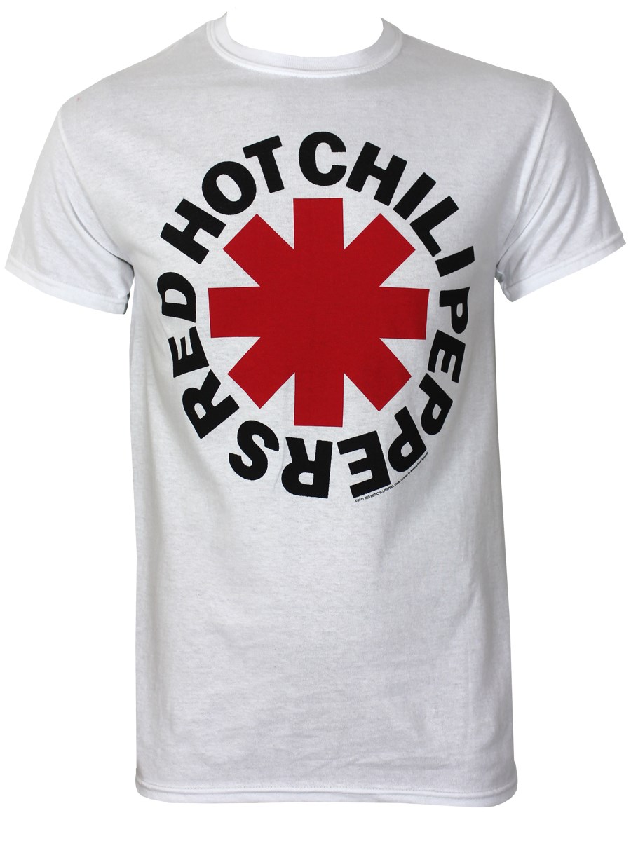 white red hot chili peppers shirt