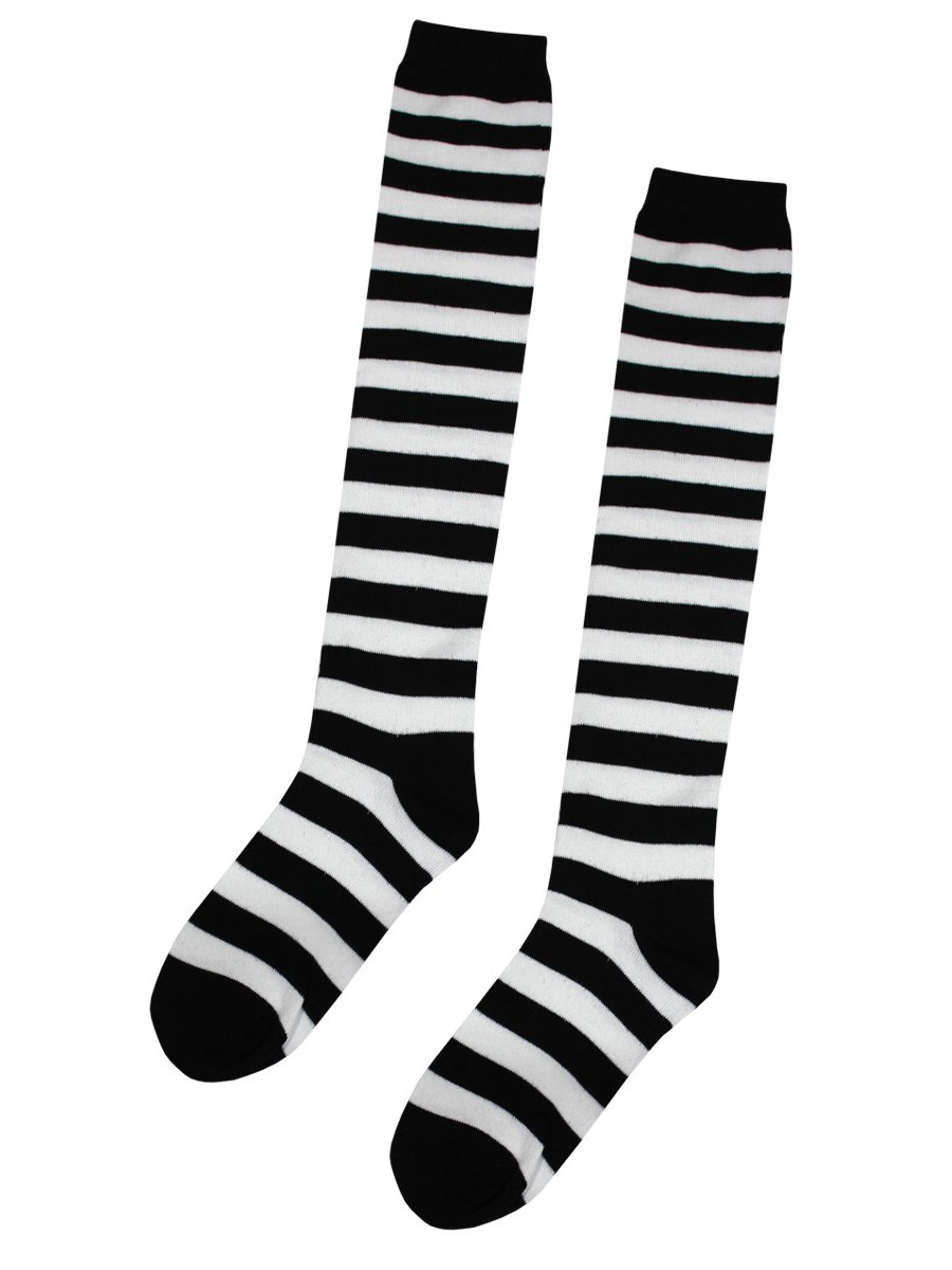 Black and White Stripe Socks - Buy Online at Grindstore.com