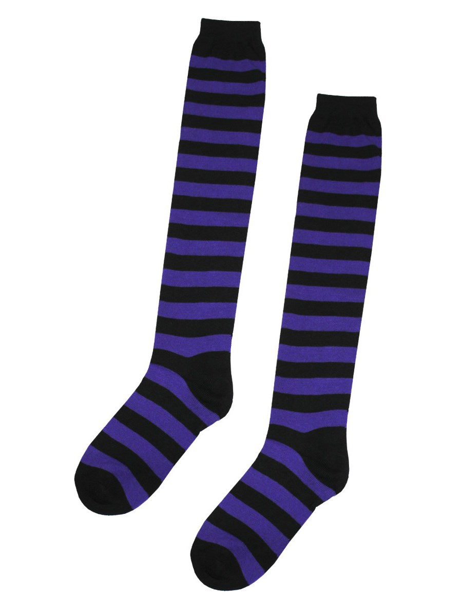 Black and Purple Stripe Socks - Buy Online at Grindstore.com