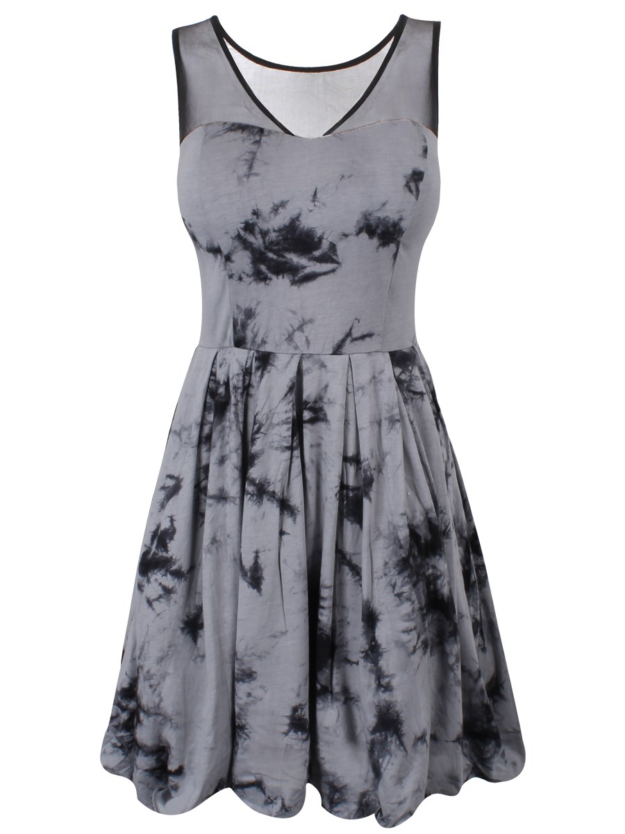 Poizen Industries Vera Black and Grey Dress - Buy Online at Grindstore.com