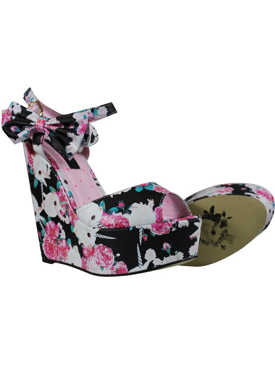 Iron Fist Buns N Roses Wedge Heel Shoes - Buy Online at Grindstore.com