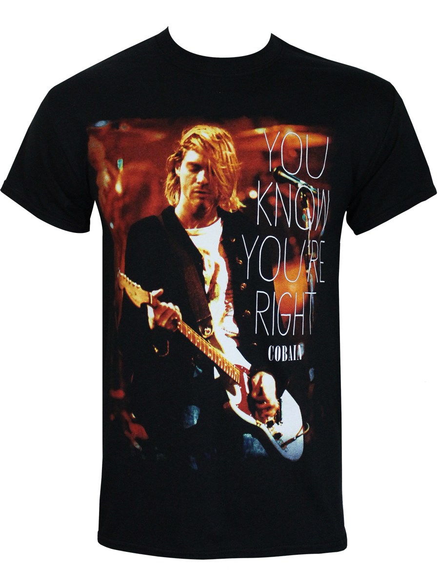 Kurt Cobain You Know You're Right Men's Black T-Shirt - Buy Online at ...