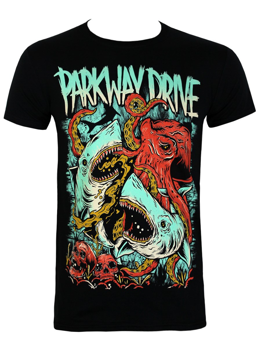 Parkway Drive Sharktapuss Men's Black T-Shirt - Buy Online at ...