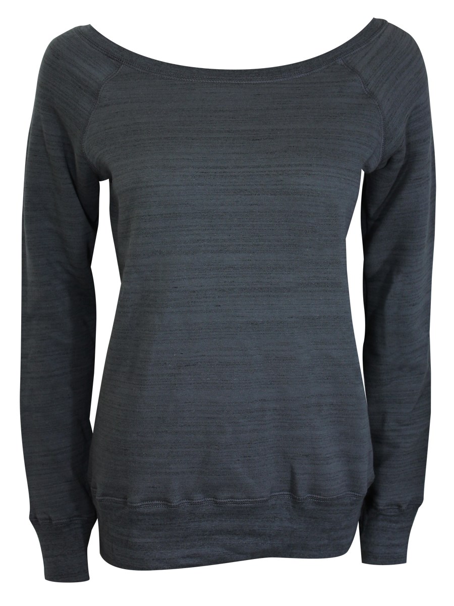Bella Marble Fleece Dark Grey Wideneck Sweatshirt - Buy Online at ...