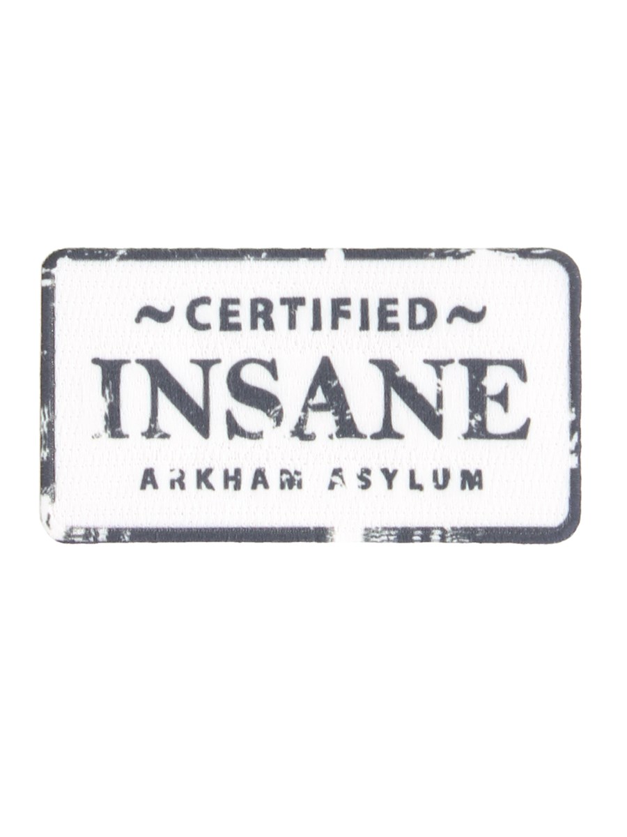 Batman & Joker DC Comics Certified Insane Arkham Asylum 3.25 Wide x 1.75 Tall Embroidered Patch Applique