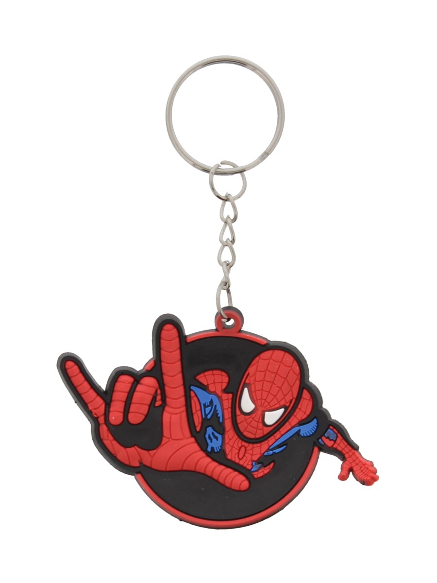 SPIDERMAN Rubber KEYCHAIN Marvel Comics NEW OFFICIAL MERCHANDISE Rare Keyring 