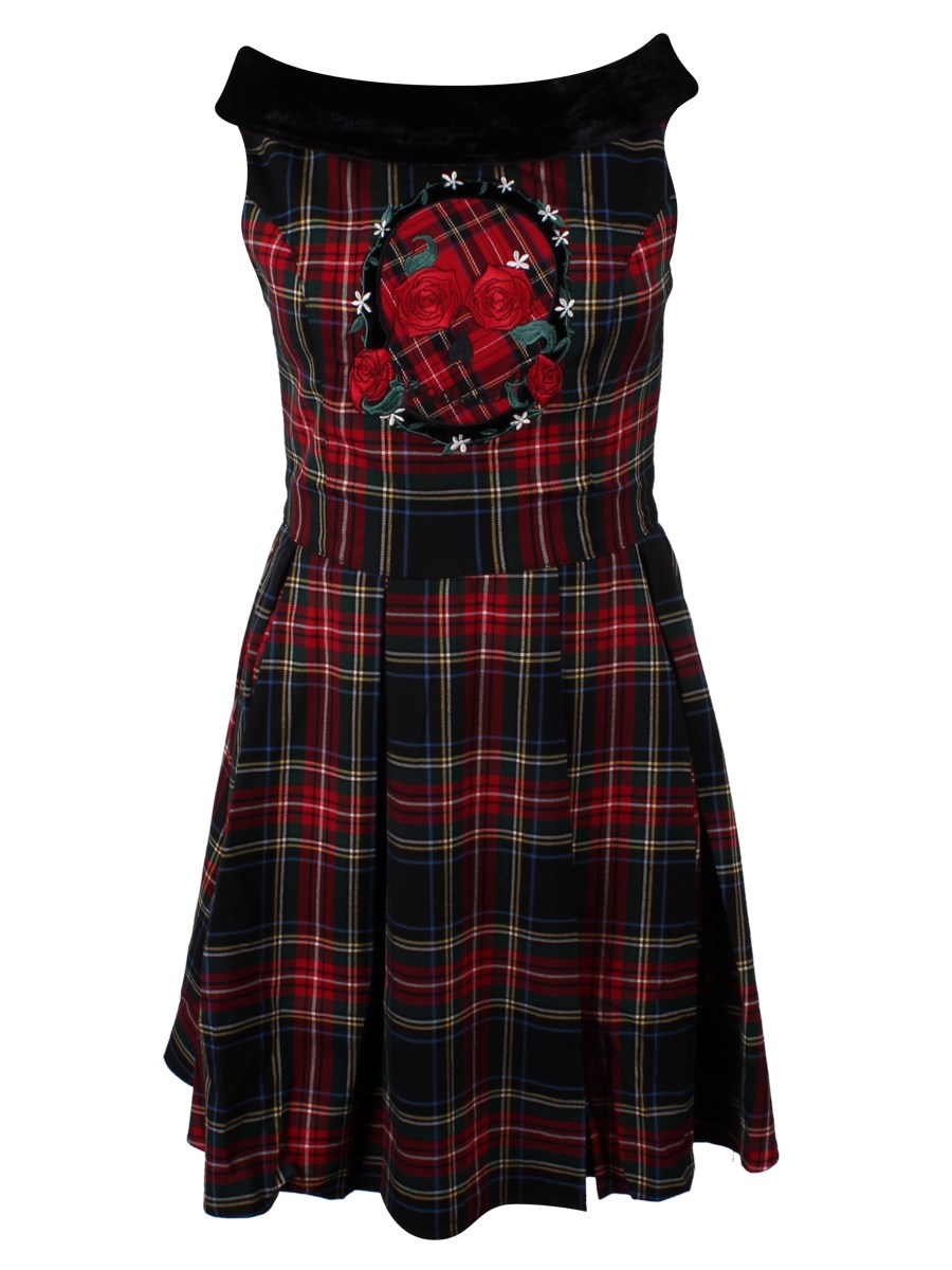 Hell Bunny Black Tartan Janice Dress - Buy Online at Grindstore.com