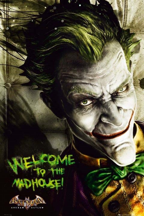 Welcome to the Madhouse! Batman Arkham Asylum Poster - Buy Online at  
