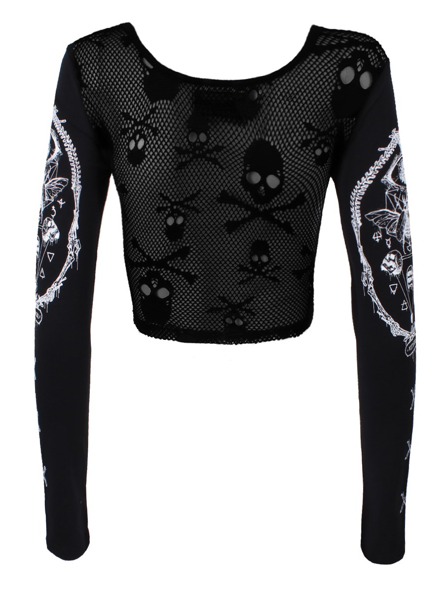 Jawbreaker Vitriol Ladies Black Crop Longsleeve T-Shirt - Buy Online at ...