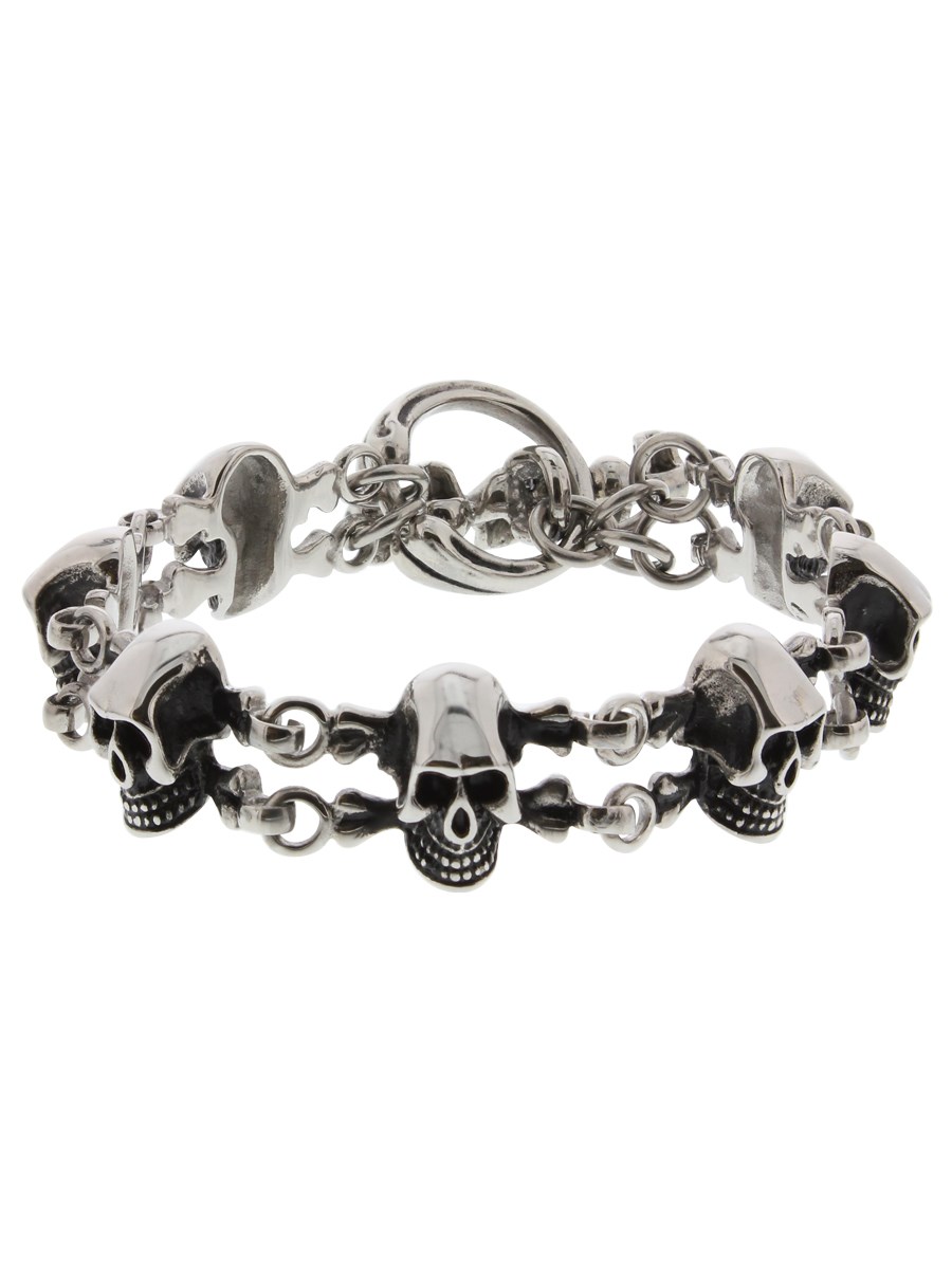 Skull & Crossbones Stainless Steel Bracelet - Buy Online at Grindstore.com