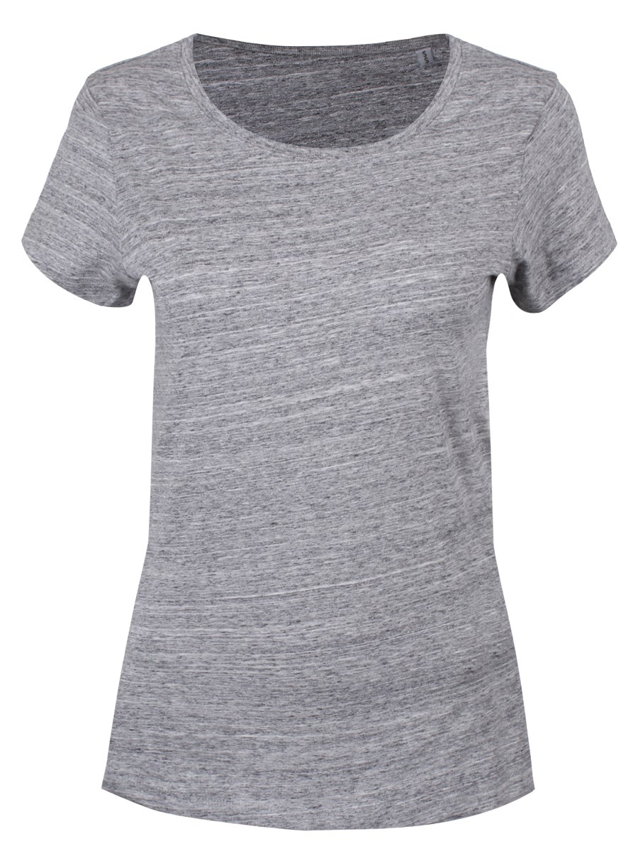 Organic Slub Heather Grey Round Neck T-Shirt - Buy Online at Grindstore.com
