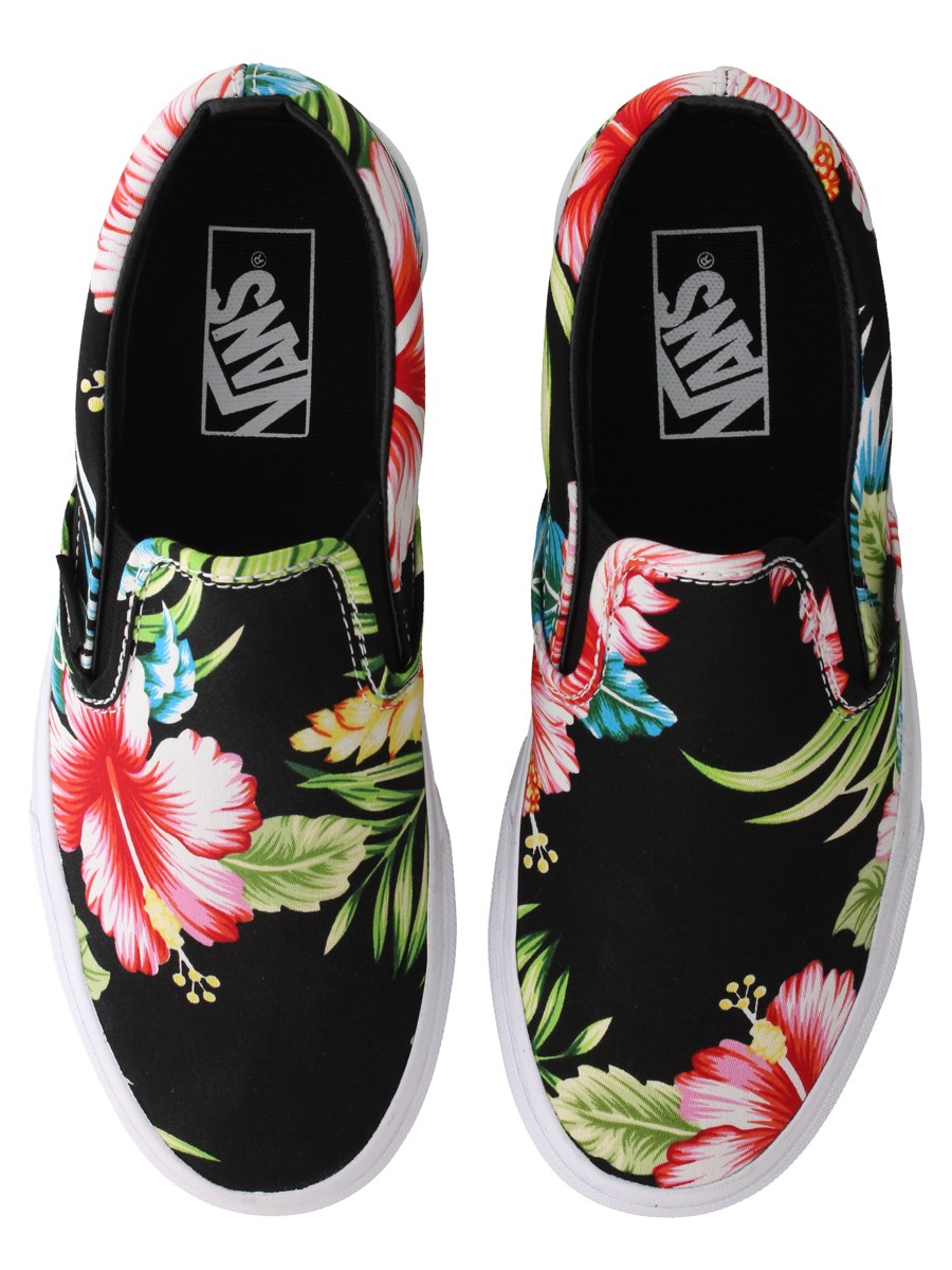 Vans Hawaiian Floral Black Slip-On (Laceless) Womens Trainers - Buy ...