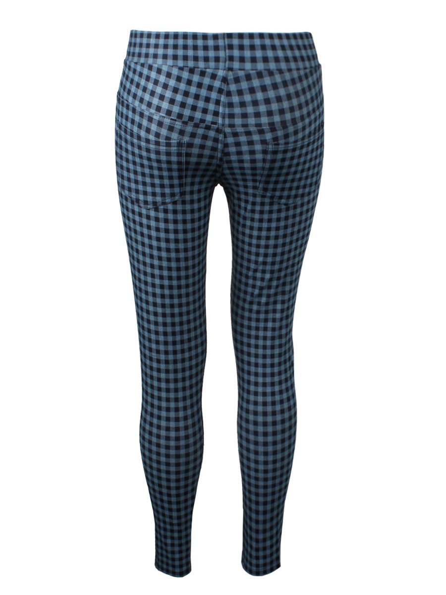 Turquoise Mini Plaid Jeggings - Buy Online at Grindstore.com