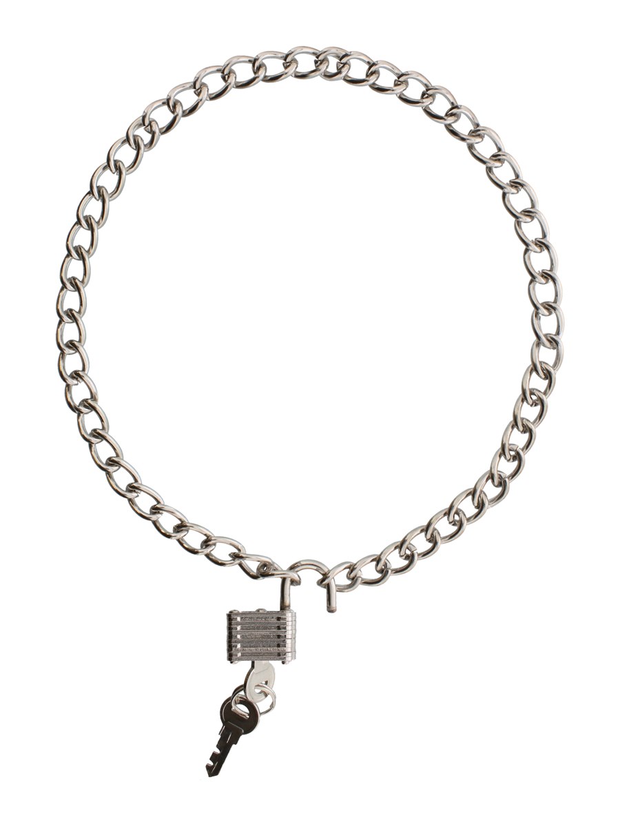 Fad Treasures Silver Dog Chain With Padlock & 2 Keys - Buy Online at ...