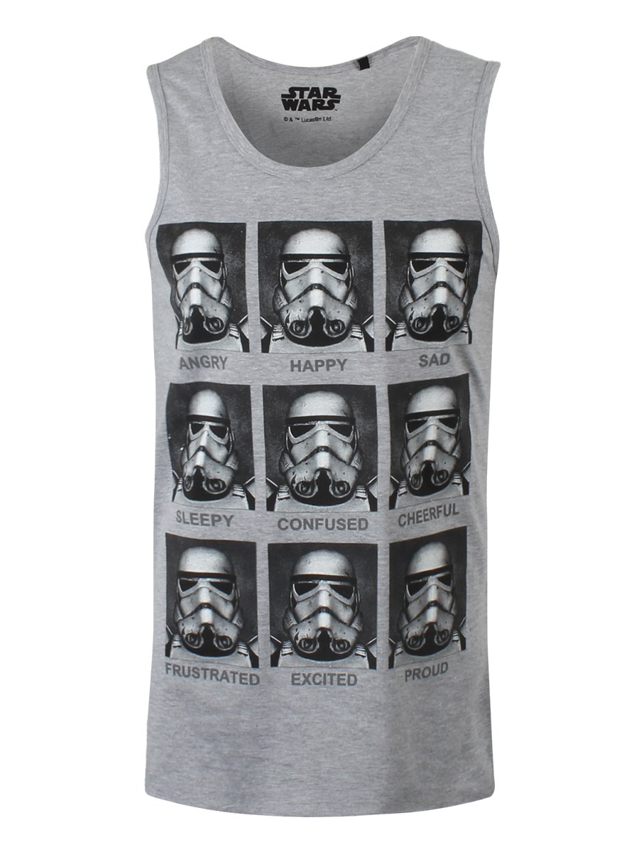Star Wars Stormtrooper Emotions Men's Grey Vest - Buy Online at ...