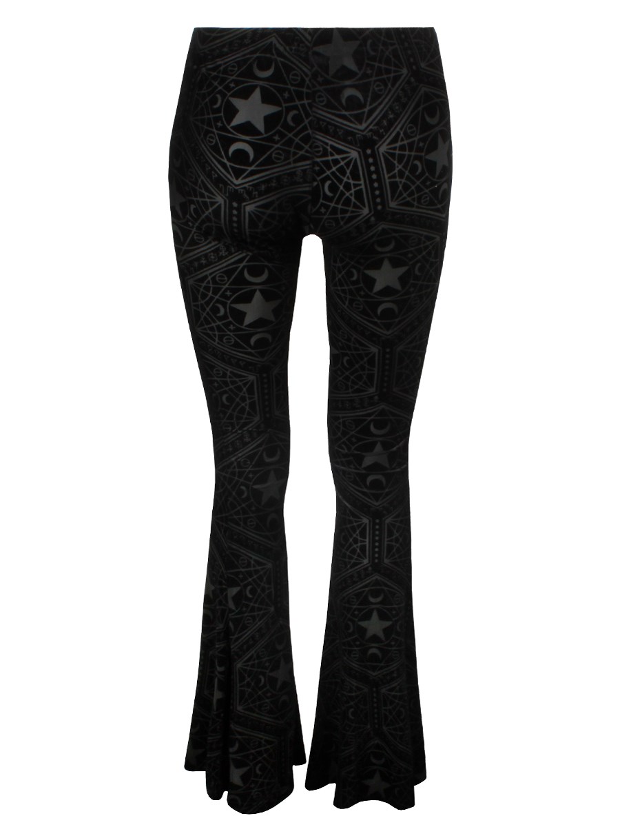 Killstar Stargazer Velvet Flare Leggings - Buy Online at Grindstore.com