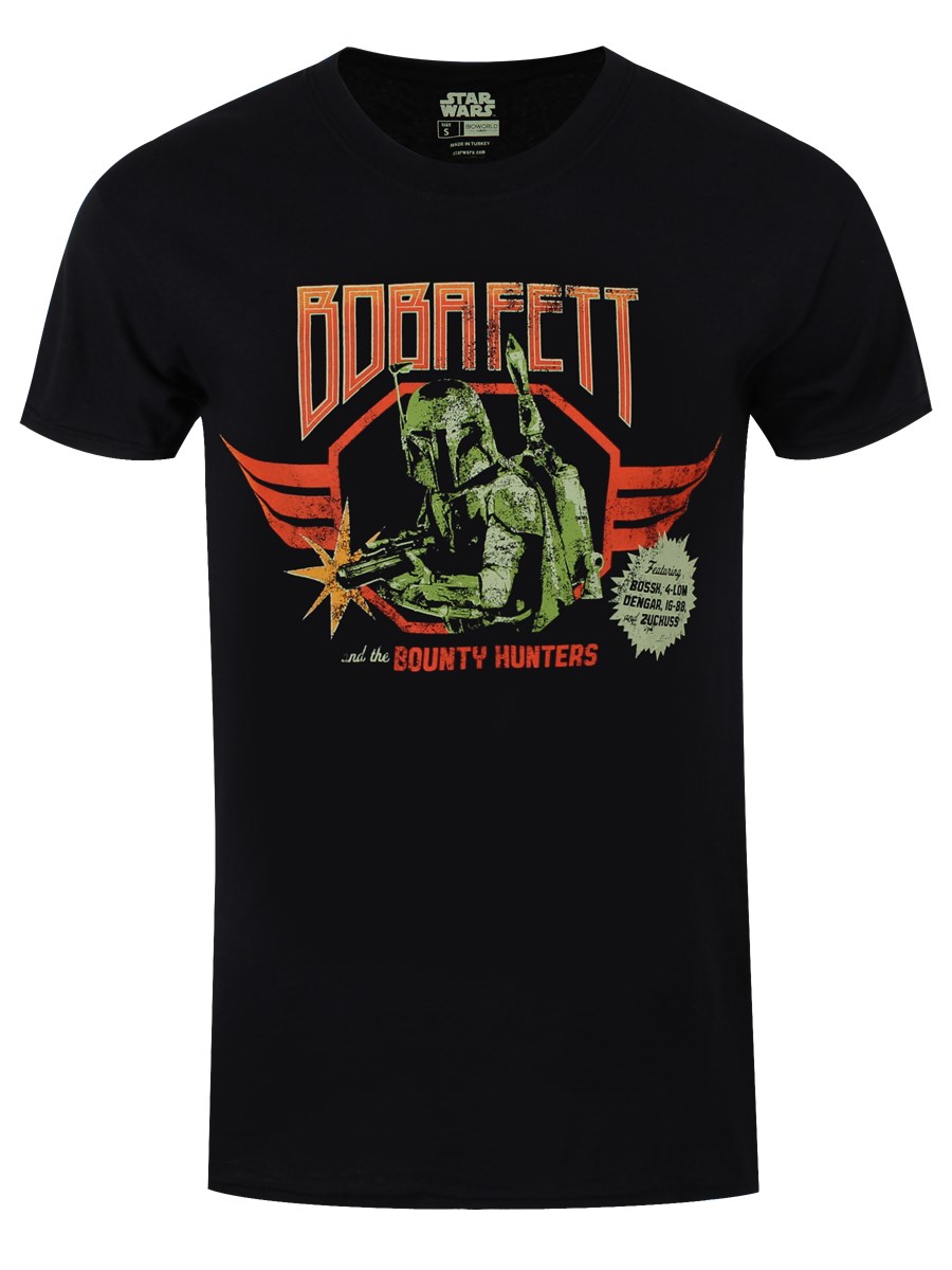 Star Wars Boba Fett & The Bounty Hunters Men's Black T-Shirt - Buy ...