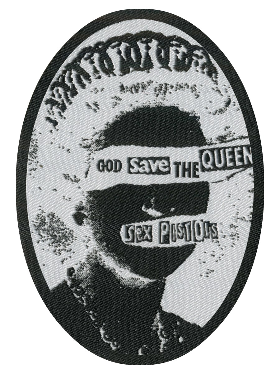 Sex Pistols God Save The Queen vintage sew-on cloth patch.