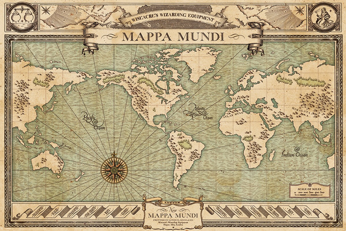 Fantastic Beasts Mappa Mundi Poster Buy Online At Grindstore Com