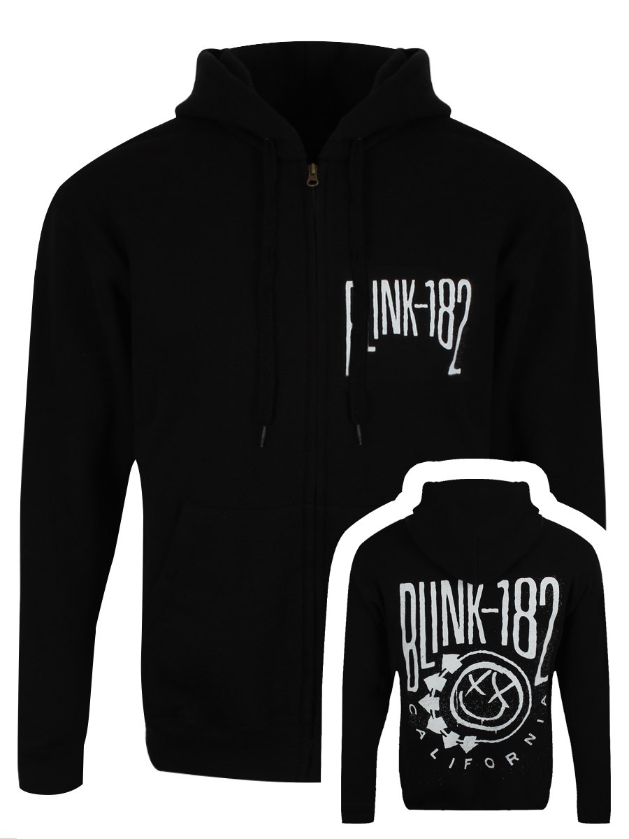 Blink 182 Cali Smile Men's Black Zip Up Hoodie - Buy Online at