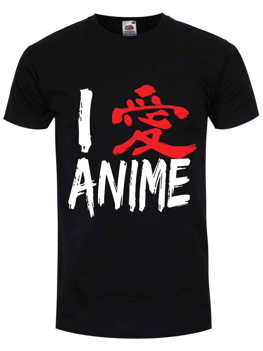 I Love Anime Mens Black T Shirt Buy Online At Grindstorecom