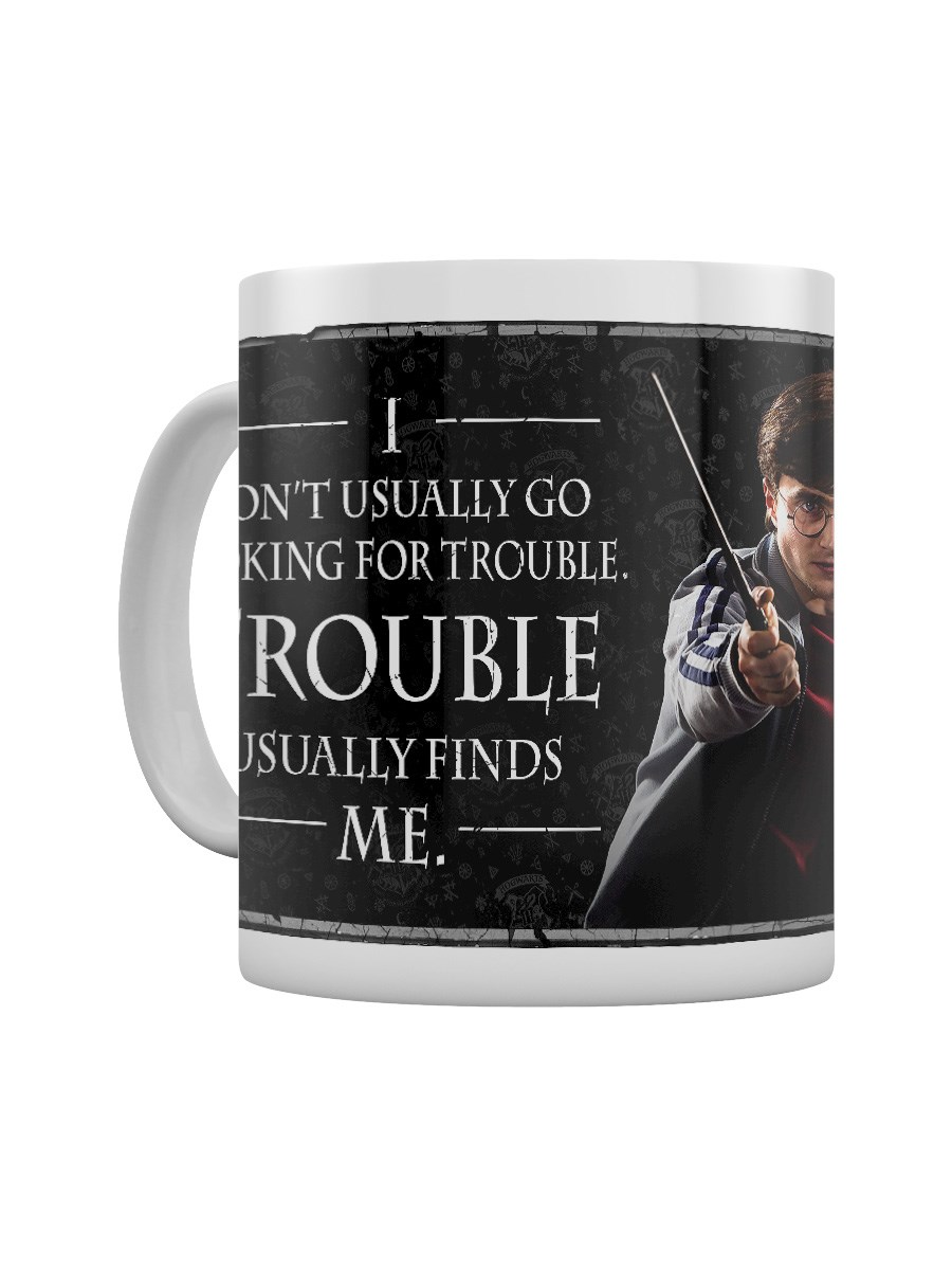 New Harry Potter Travel Mug Trouble Usually Finds Me 