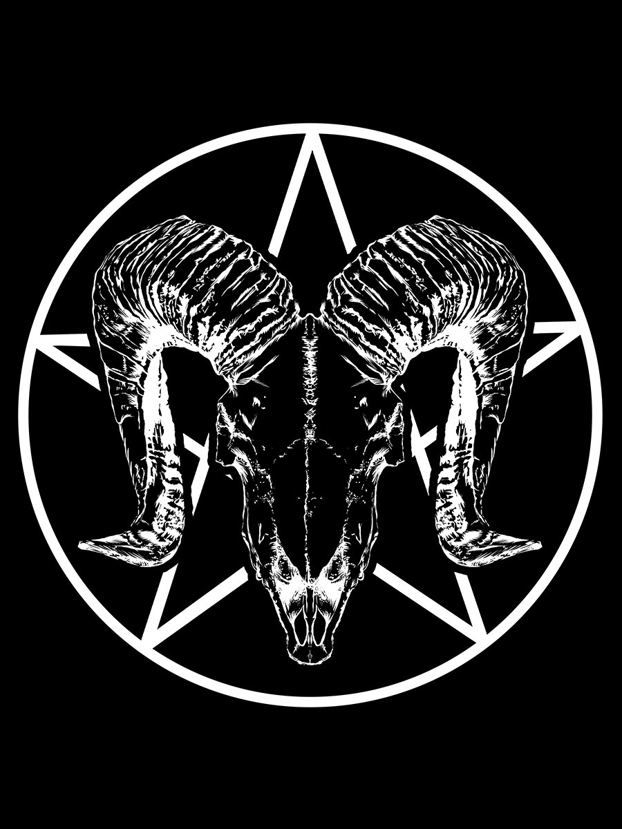 Skull And Pentagram Unorthodox Collective Ram Skull Pentagram S Black T.